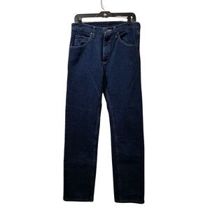 Wrangler Men’s Straight Leg Dark Blue Denim Jeans Size 30x32
